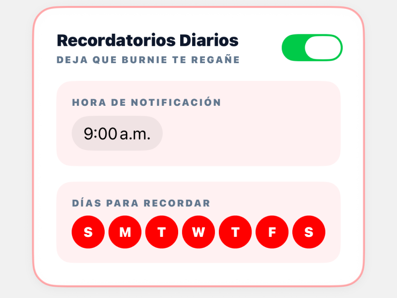 Recordatorios diarios